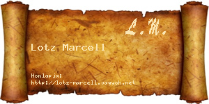 Lotz Marcell névjegykártya